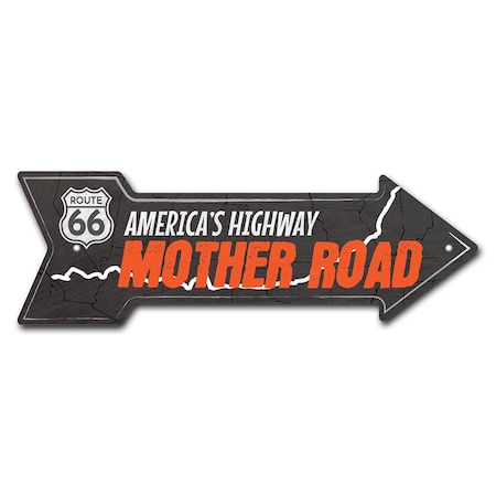 Signmission Mother Road 66 2 Arrow Sign Funny Home Decor 36in Wide P-ARROW12-999731